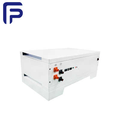 الرف الأبيض بطارية تخزين الطاقة LiFePO4 قابلة لإعادة الشحن 48V 150AH 7200WH